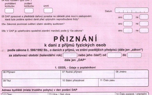 Podávání daňových přiznání k dani z příjmů za rok 2024