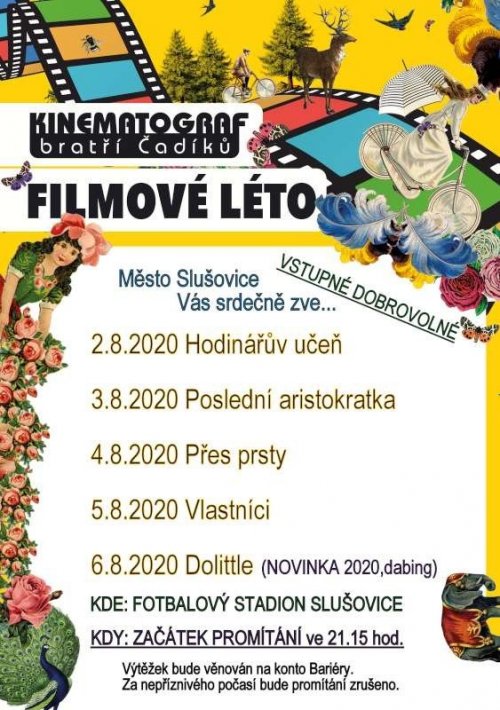 Letní kino - 2. - 6. 8. 2020